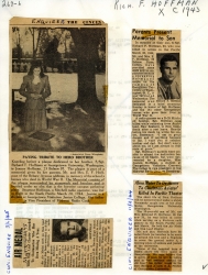 Scans of clipping about Richard Hoffman and the memorial to him