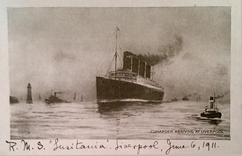 Postcard of the Lusitania