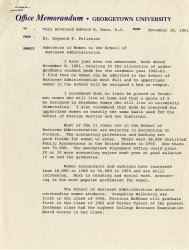 Page one of typed memo