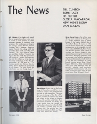 Newsletter article with black and white photograph