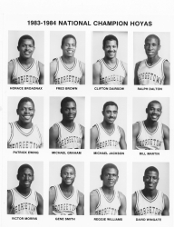 Collage of black and white head-and-shoulder shots of the NCAA Champion team