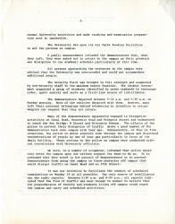 Page two of typed memo from the Emergency Committee, May 4, 1971