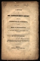 Front cover of A Review of Mr. Cambreleng's Report from the Committee of Commerce, plain black text on yellowing paper with various annotations in pencil