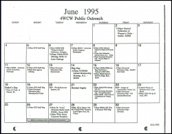 Outreach Calendar for June 1995
