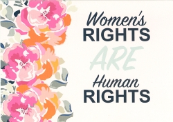 Women's Rights Are Human Rights notecard