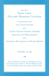 Clinton Speech Commemorative Booklet cover, Beijing 1997