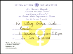 Reception Invitation Card for Clinton