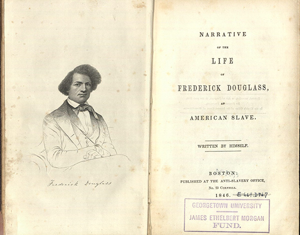 The Narrative of the Life of Frederik Douglass, title page and portrait