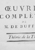 Oeuvres Completes de M. de Buffon, Theorie de la Terre, title page