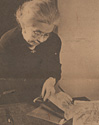 Louise Miller Boyer tracing onto the plate