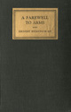Hemingway's A Farewell to Arms, front cover