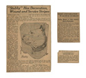 Newspaper clippings with stories about Stubby