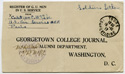 College Journal response envelope from Cadet William C. McCabe, showing A.E.F censor handstanp