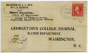 College Journal response envelope from Edward Rosenblum, franked with red 2 cent Washington stamp and showing an A.E.F. censor handstamp