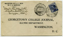 College Journal response envelope from Chas T. Buckley, franked with 25 cent Vittorio Emanuele III Italian postage stamp