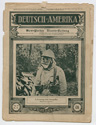 Deutsch Amerika, front cover, showing a man in a gas mask