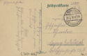 Feldpostkarten, writing in German with postmark from d.87 Infantry Division