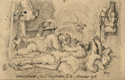 Feldpostkarten, sketch of three sleeping soldiers