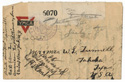 Letter from the front, exterior, showing YMCA logo and A.E.F. censor handstamp