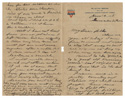 Handwritten Letter from the front on YMCA stationery, front