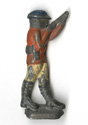 Painted metal Toy Soldier, view from the left