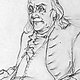 Benjamin Franklin, Pencil on Service Linen bond paper