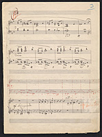 Autograph manuscript of Liszt’s piano transcription of the ballad Der Asra by Anton Rubinstein, page 2