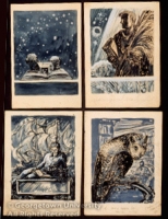 Four Book Plates by Lynd Ward