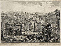 The Forum Romanum, or Campo Vaccino, from the Capitol