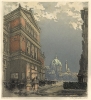 Color-printed Aquatint of Vienna's Musikverein