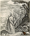 Vita beati P. Ignatii Loiolae Societatis Iesv Fvndatoris, illustration depicting Ignatius’s encounter with a demonic vision of a serpent