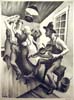 The lithograph I Got a Gal On Sourwood Mountain, showing a man playing fiddle in a crowded room, as couples dance behind him