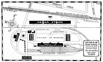 Catalogue of the Centenary Exhibition of the Baltimore & Ohio Railroad, showing a map of the fairgrounds