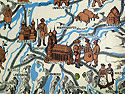 Die Schöne Eisenbahnreise (The Beautiful Railway Journey) Poster, detail showing the area around Munich