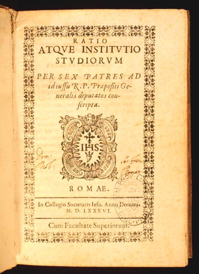 Ratio atque institutio studiorum per sex patres ad id iussu R. P. Præpositi Generalis deputatos conscripta