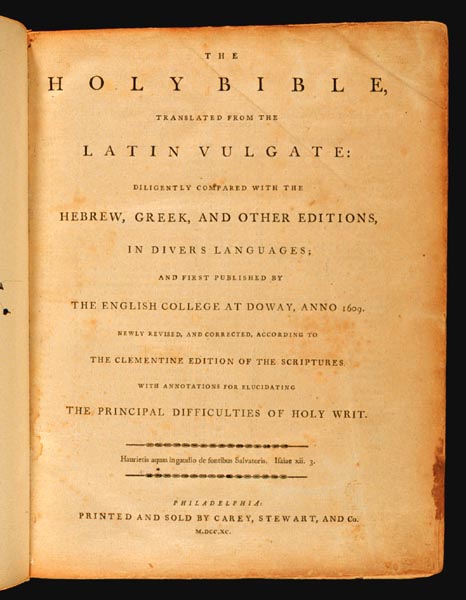 The first American Catholic Bible