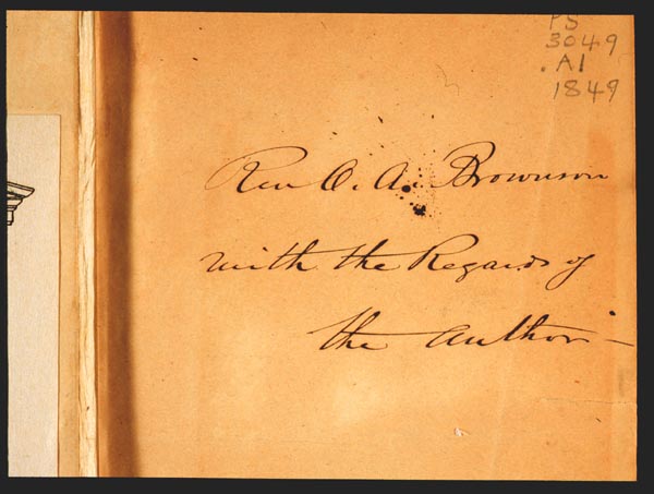 A Week on the Concord and Merrimack Rivers, inscribed