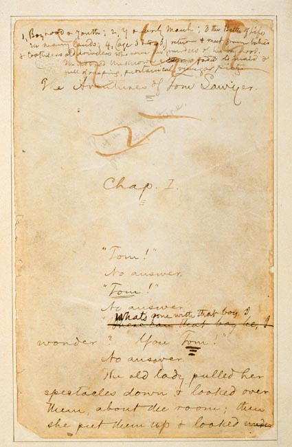Tom Sawyer manuscript