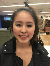 Hana Chong in the Maker Hub