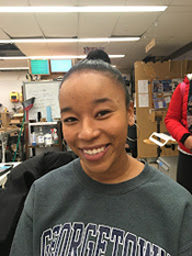 Maya Stevenson in the Maker Hub
