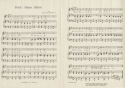 The inside pages of the booklet containing the sheet music for the song, "Hail! Hoya Men!!"