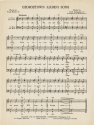 The sheet music for the song, "Georgetown Alumni Song."