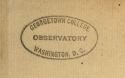Georgetown College Observatory stamp, ca. 1888