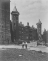 Exterior of Old North During the Construction of Ryan Gym, 1906