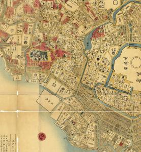 Detail of map of Imperial Edo