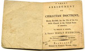 abridged catechism was used by the Goshenhoppen residence in Bally, PA cover page