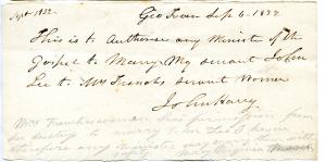 Holy Trinity marriage permit for enslaved people, 3
