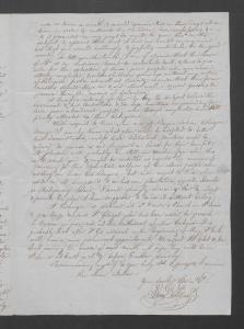 Letter from Father van de Velde to Thomas Mulledy regarding the absence of Jesuit churches for people sold by the Jesuits in 1838 p3