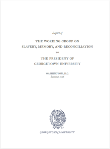 Report of the Working Group on Slavery, Memory, and Reconciliation, 2016, cover page