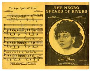 The Negro Speaks of Rivers advertisment-front